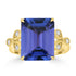 8.14ct Tanzanite Rings with 0.12tct Diamond set in 18K Yellow Gold