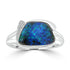4ct Opal Rings with 0.03tct Diamond set in 18K White Gold