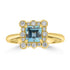 0.82ct Aquamarine Rings with 0.23tct Diamond set in 18K Yellow Gold