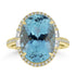 8.93ct Aquamarine Rings with 0.44tct Diamond set in 18K Yellow Gold