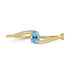 5.37ct Aquamarine Bangles with 0.69tct Diamond set in 18K Yellow Gold