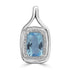 2.74ct Aquamarine Pendants with 0.16tct Diamond set in 18K White Gold