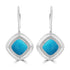 7.04ct Turquoise Earrings with 0.31tct Diamond set in 18K White Gold