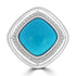6.97ct Turquoise Rings with 0.19tct Diamond set in 18K White Gold