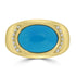 4.68ct Turquoise Rings with 0.12tct Diamond set in 18K Yellow Gold