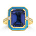 5.98ct Tanzanite Rings with 0.18
tct Diamond set in 18K Yellow Gold