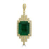 4.9ct Emerald Pendants with 0.26tct Diamond set in 18K Yellow Gold