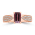 1.19ct Tourmaline Rings with 0.24tct Diamond set in 18K Rose Gold