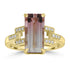 4.16ct Tourmaline Rings with 0.14tct Diamond set in 18K Yellow Gold