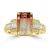 4.36ct Tourmaline Rings with 0.42tct Diamond set in 18K Yellow Gold