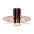2.53ct Tourmaline Rings with 0.25tct Diamond set in 18K Rose Gold
