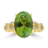 6.65ct Tourmaline Rings with 0.29tct Diamond set in 18K Yellow Gold