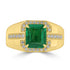 2.82ct Emerald Rings with 0.34tct Diamond set in 18K Yellow Gold