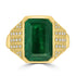 6.18ct Emerald Rings with 0.17tct Diamond set in 18K Yellow Gold