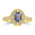 0.79ct Sapphire Rings with 0.25tct Diamond set in 18K Yellow Gold
