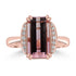 4.47ct Tourmaline Rings with 0.11tct Diamond set in 18K Rose Gold
