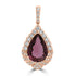 5.46ct Tourmaline Pendants with 0.672tct Diamond set in 18K Rose Gold