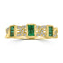 0.423ct Emerald Rings with 0.098tct Diamond set in 18K Yellow Gold