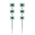 0.62ct Emerald Earrings with 0.524tct Diamond set in 18K White Gold