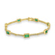 2.667ct Emerald Bracelets with 1.046tct Diamond set in 18K Yellow Gold