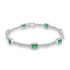 2.23ct Emerald Bracelets with 0.98tct Diamond set in 18K White Gold
