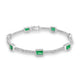 2.23ct Emerald Bracelets with 0.98tct Diamond set in 18K White Gold