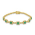 1.467ct Emerald Bracelets with 0.77tct Diamond set in 18K Yellow Gold