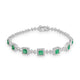 1.345ct Emerald Bracelets with 0.771tct Diamond set in 18K White Gold
