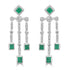 1.09ct Emerald Earrings with 0.647tct Diamond set in 18K White Gold
