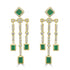 0.94ct Emerald Earrings with 0.648tct Diamond set in 18K Yellow Gold