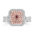 0.25ct Pink Diamond Rings with 0.73tct Diamond set in 18K Two Tone Gold