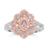 0.12ct Pink Diamond Rings with 0.63tct Diamond set in 18K Two Tone Gold