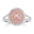 0.2ct Pink Diamond Rings with 0.86tct Diamond set in 18K Two Tone Gold