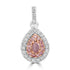 0.17ct Pink Diamond Pendants with 0.62tct Diamond set in 18K Two Tone Gold