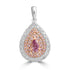 0.2ct Pink Diamond Pendants with 0.68tct Diamond set in 18K Two Tone Gold