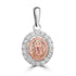 0.11ct Pink Diamond Pendants with 0.5tct Diamond set in 18K Two Tone Gold
