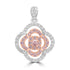 0.06ct Pink Diamond Pendants with 0.43tct Diamond set in 18K Two Tone Gold
