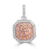 0.09ct Pink Diamond Pendants with 0.55tct Diamond set in 18K Two Tone Gold