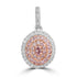 0.07ct Pink Diamond Pendants with 0.43tct Diamond set in 18K Two Tone Gold