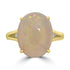 6.6ct Opal Rings with 0.026tct Diamond set in 14K Yellow Gold