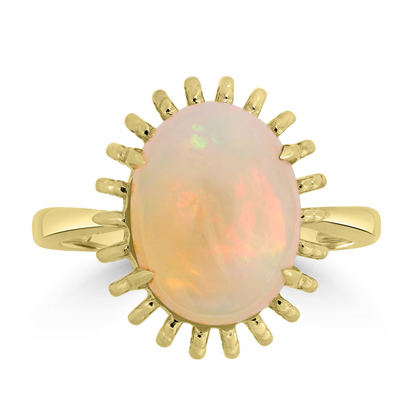 3.95ct Opal Rings set in 14K Yellow Gold