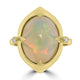 5.76ct Opal Rings with 0.025tct Diamond set in 14K Yellow Gold