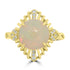 3.28ct Opal Rings with 0.072tct Diamond set in 14K Yellow Gold