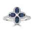 1.14ct  Sapphire Rings with 0.2tct Diamond set in 18K White Gold