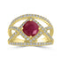 1.9ct Ruby Rings with 0.73tct Diamond set in 14K Yellow Gold