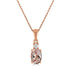 0.81ct Morganite Pendant with 0.04tct diamonds set in 14K rose gold