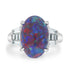4.83ct Black Opal Ring with 0.57tct Diamonds set in 900 Platinum
