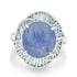10.6ct Star Sapphire Ring with 0.95tct Diamonds set in Platinum