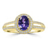 0.79ct Tanzanite Rings with 0.37tct Diamond set in 14K Yellow Gold
